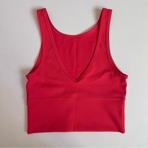 Lululemon Power Pivot Everlux Tank Size 4 Carnation Red